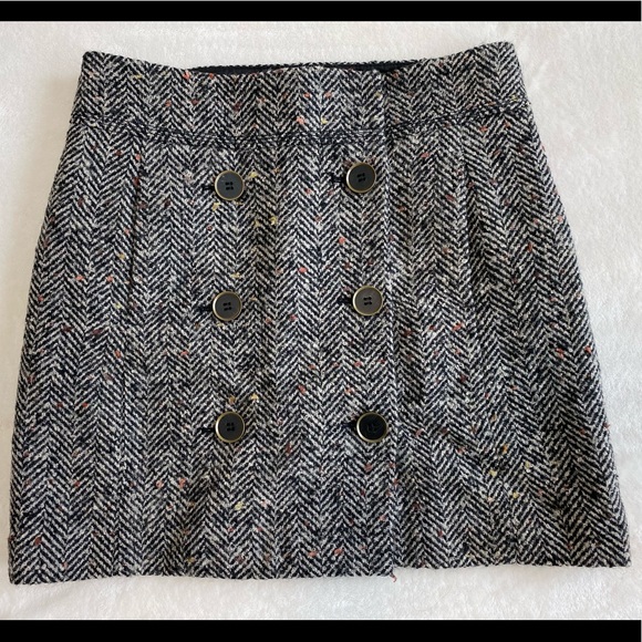 Ann Taylor LOFT Womens Grey Wool Blend Lined Skirt Size 0 - Picture 5 of 9
